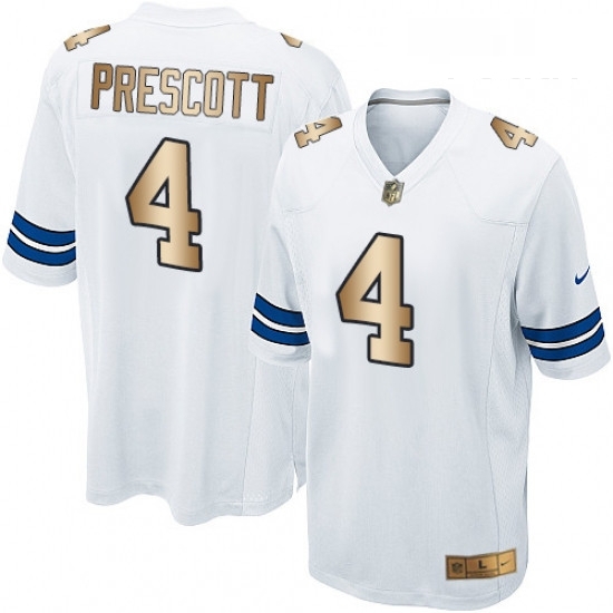 Youth Nike Dallas Cowboys 4 Dak Prescott Elite WhiteGold NFL Jersey Youth Nike Dallas Cowboys 4 Dak Prescott Elite WhiteGold NFL Jersey