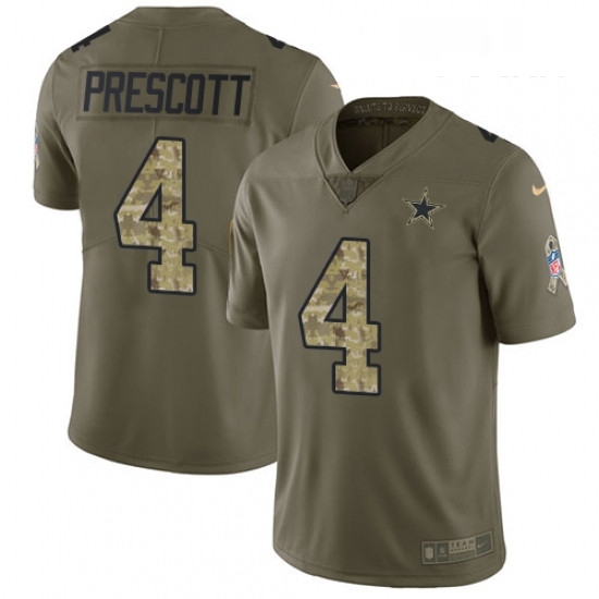 Youth Nike Dallas Cowboys 4 Dak Prescott Limited OliveCamo 2017 Salute to Service NFL Jersey Youth Nike Dallas Cowboys 4 Dak Prescott Limited OliveCamo 2017 Salute to Service NFL Jersey