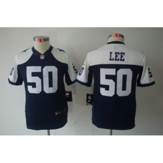 Youth Nike Dallas Cowboys #50 Lee Blue Limited Throwback NFL Jerseys Youth Nike Dallas Cowboys #50 Lee Blue Limited Throwback NFL Jerseys