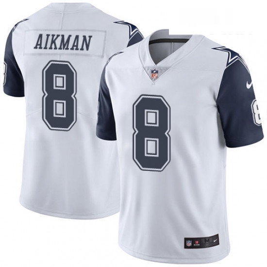 Youth Nike Dallas Cowboys 8 Troy Aikman Limited White Rush Vapor Untouchable NFL Jersey Youth Nike Dallas Cowboys 8 Troy Aikman Limited White Rush Vapor Untouchable NFL Jersey