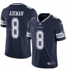 Youth Nike Dallas Cowboys 8 Troy Aikman Navy Blue Team Color Vapor Untouchable Limited Player NFL Jersey