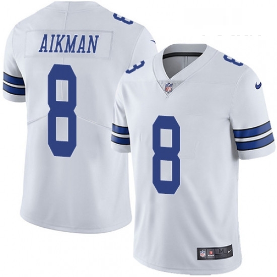 Youth Nike Dallas Cowboys 8 Troy Aikman White Vapor Untouchable Limited Player NFL Jersey Youth Nike Dallas Cowboys 8 Troy Aikman White Vapor Untouchable Limited Player NFL Jersey