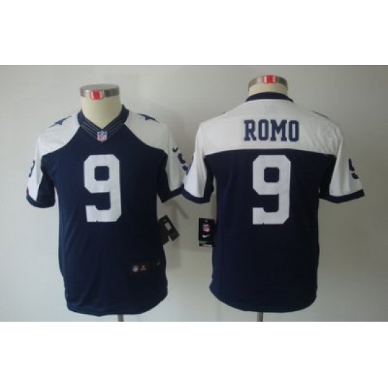 Youth Nike Dallas Cowboys #9 Romo Blue Limited Throwback NFL Jerseys Youth Nike Dallas Cowboys #9 Romo Blue Limited Throwback NFL Jerseys