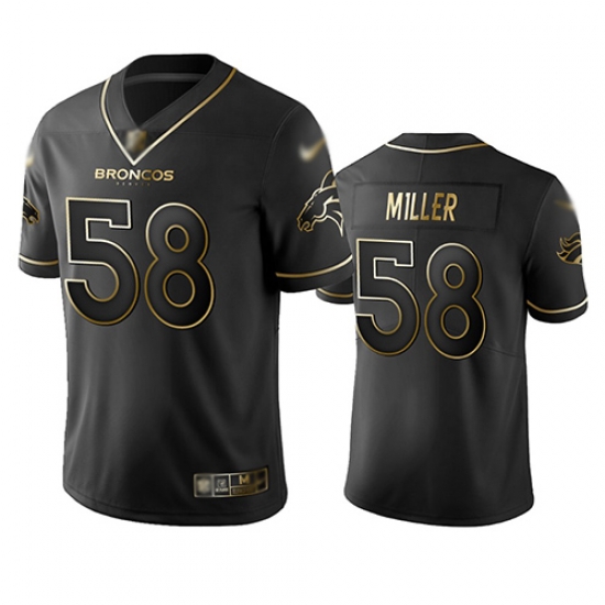 Broncos 58 Von Miller Black Men Stitched Football Limited Golden Edition Jersey Broncos 58 Von Miller Black Men Stitched Football Limited Golden Edition Jersey