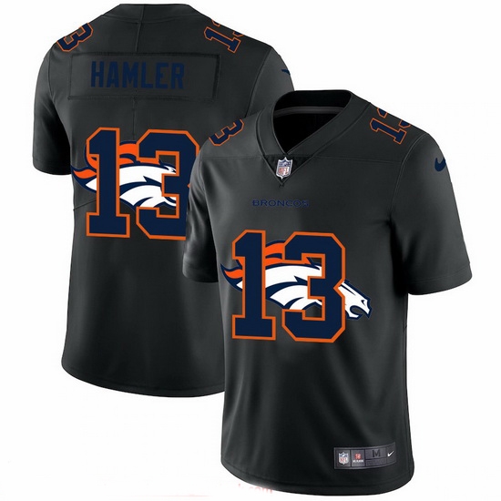 Denver Broncos 13 KJ Hamler Men Nike Team Logo Dual Overlap Limited NFL Jersey Black Denver Broncos 13 KJ Hamler Men Nike Team Logo Dual Overlap Limited NFL Jersey Black