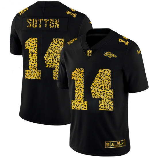 Denver Broncos 14 Courtland Sutton Men Nike Leopard Print Fashion Vapor Limited NFL Jersey Black Denver Broncos 14 Courtland Sutton Men Nike Leopard Print Fashion Vapor Limited NFL Jersey Black