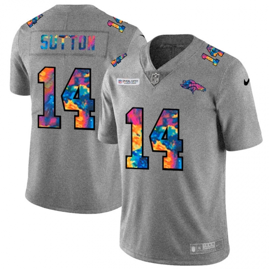 Denver Broncos 14 Courtland Sutton Men Nike Multi Color 2020 NFL Crucial Catch NFL Jersey Greyheather Denver Broncos 14 Courtland Sutton Men Nike Multi Color 2020 NFL Crucial Catch NFL Jersey Greyheather