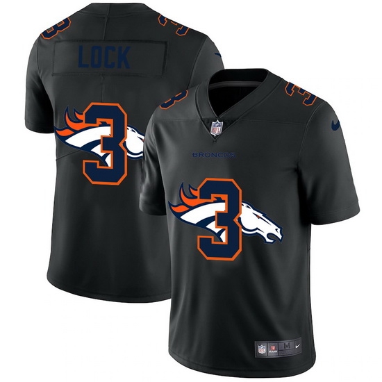 Denver Broncos 3 Drew Lock Men Nike Team Logo Dual Overlap Limited NFL Jersey Black Denver Broncos 3 Drew Lock Men Nike Team Logo Dual Overlap Limited NFL Jersey Black