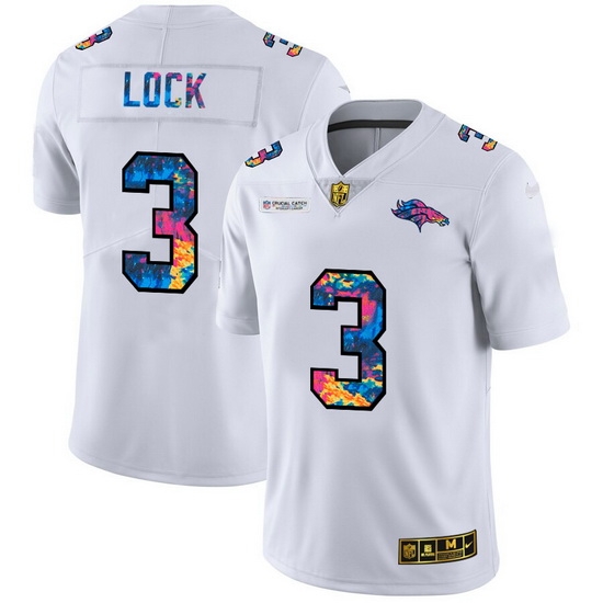 Denver Broncos 3 Drew Lock Men White Nike Multi Color 2020 NFL Crucial Catch Limited NFL Jersey Denver Broncos 3 Drew Lock Men White Nike Multi Color 2020 NFL Crucial Catch Limited NFL Jersey