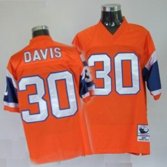 Denver Broncos 30 Terrell Davis Premier Throwback Orange Denver Broncos 30 Terrell Davis Premier Throwback Orange