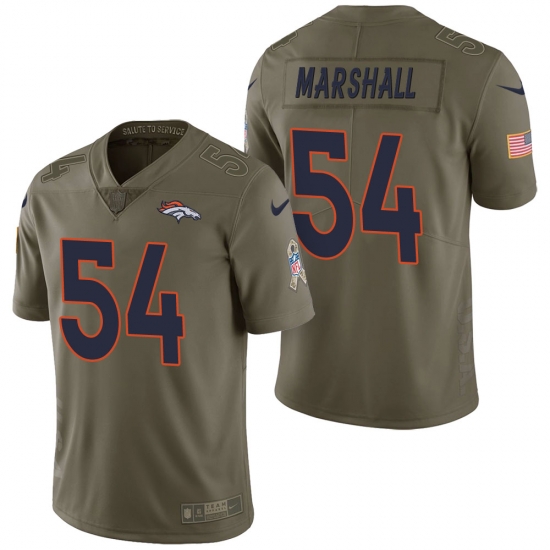 Denver Broncos #54 Brandon Marshall Olive 2017 Salute to Service Limited Jersey Denver Broncos #54 Brandon Marshall Olive 2017 Salute to Service Limited Jersey