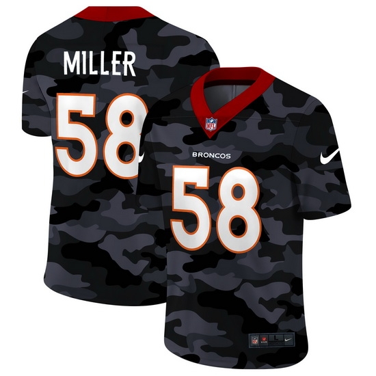 Denver Broncos 58 Von Miller Men Nike 2020 Black CAMO Vapor Untouchable Limited Stitched NFL Jersey Denver Broncos 58 Von Miller Men Nike 2020 Black CAMO Vapor Untouchable Limited Stitched NFL Jersey