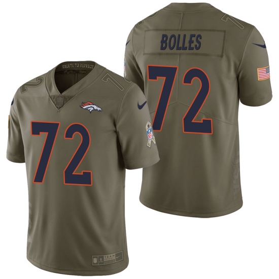Denver Broncos #72 Garett Bolles Olive 2017 Salute to Service Limited Jersey Denver Broncos #72 Garett Bolles Olive 2017 Salute to Service Limited Jersey