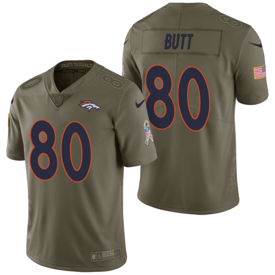 Denver Broncos #80 Jake Butt Olive 2017 Salute to Service Limited Jersey Denver Broncos #80 Jake Butt Olive 2017 Salute to Service Limited Jersey