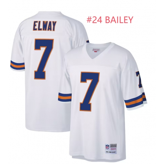 Denver Broncos Champ Bailey #24 White Throwback Stitched NFL Jersey Denver Broncos Champ Bailey #24 White Throwback Stitched NFL Jersey