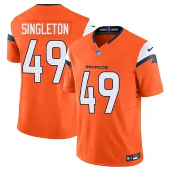 Men Denver Brocos Alex Singleton #49 Orange 2024 F U S E Stitched Limited NFL Jersey Men Denver Brocos Alex Singleton #49 Orange 2024 F U S E Stitched Limited NFL Jersey