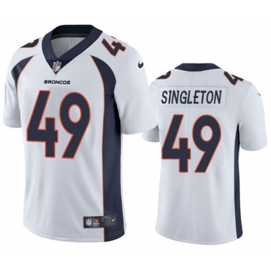 Men Denver Brocos Alex Singleton #49 White F U S E Stitched Limited NFL Jersey Men Denver Brocos Alex Singleton #49 White F U S E Stitched Limited NFL Jersey