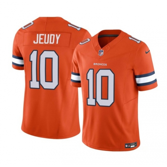Men Denver Broncos 10 Jerry Jeudy Orange 2023 F U S E Vapor Untouchable Stitched Jersey Men Denver Broncos 10 Jerry Jeudy Orange 2023 F U S E Vapor Untouchable Stitched Jersey