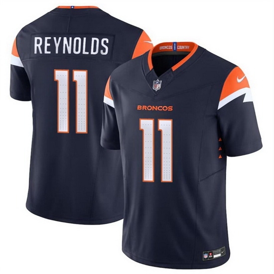 Men Denver Broncos 11 Josh Reynolds Navy 2024 F U S E Alternate Vapor Limited Stitched Football Jersey Men Denver Broncos 11 Josh Reynolds Navy 2024 F U S E Alternate Vapor Limited Stitched Football Jersey