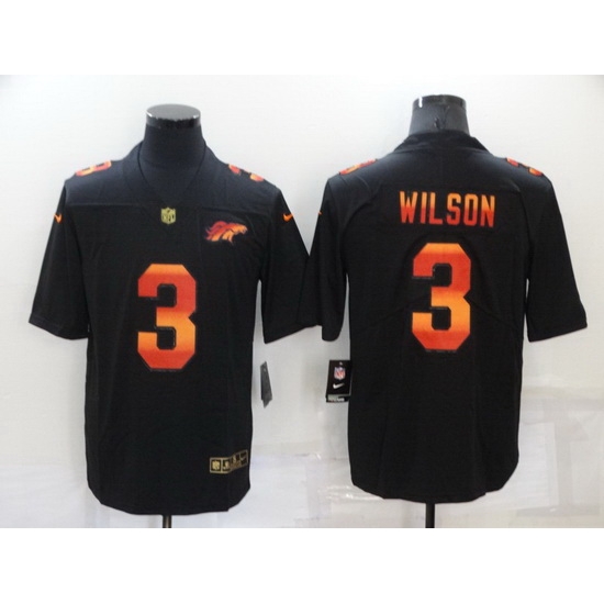 Men Denver Broncos 3 Russell Wilson Black Fashion Limited Stitched jersey Men Denver Broncos 3 Russell Wilson Black Fashion Limited Stitched jersey
