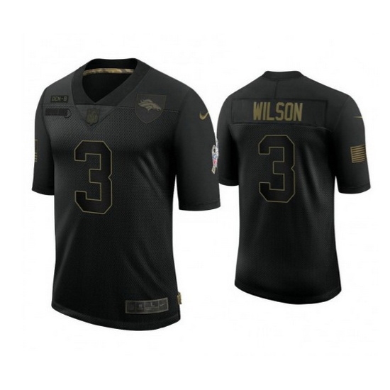 Men Denver Broncos 3 Russell Wilson Black Salute To Service Limited Stitched jersey Men Denver Broncos 3 Russell Wilson Black Salute To Service Limited Stitched jersey