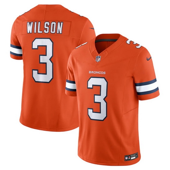 Men Denver Broncos 3 Russell Wilson Orange 2023 F U S E Vapor Untouchable Stitched Jersey Men Denver Broncos 3 Russell Wilson Orange 2023 F U S E Vapor Untouchable Stitched Jersey