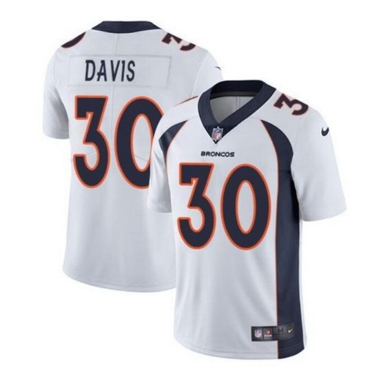 Men Denver Broncos 30 Terrell Davis White Vapor Untouchable Limited Stitched jersey Men Denver Broncos 30 Terrell Davis White Vapor Untouchable Limited Stitched jersey