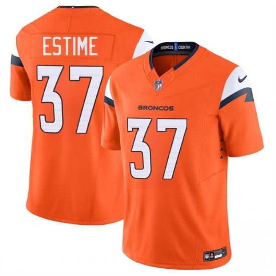 Men Denver Broncos 37 Audric Estime Orange 2024 F U S E Vapor Limited Stitched Football Jersey Men Denver Broncos 37 Audric Estime Orange 2024 F U S E Vapor Limited Stitched Football Jersey