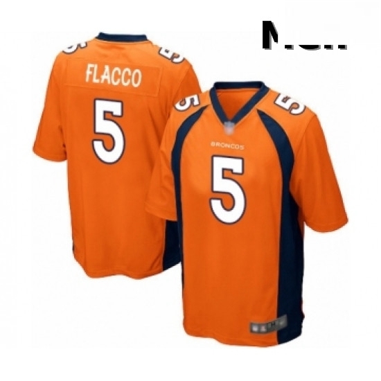 Men Denver Broncos 5 Joe Flacco Game Orange Team Color Football Jersey Men Denver Broncos 5 Joe Flacco Game Orange Team Color Football Jersey