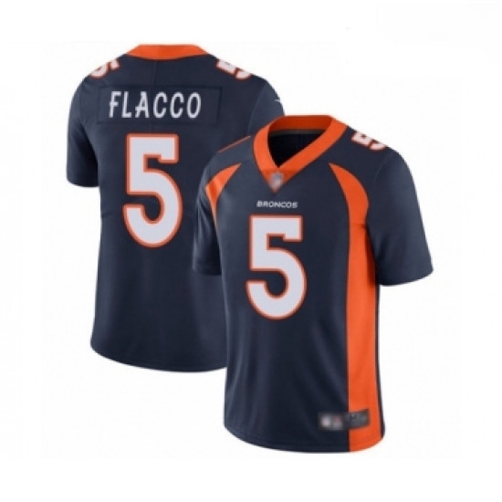 Men Denver Broncos 5 Joe Flacco Navy Blue Alternate Vapor Untouchable Limited Player Football Jersey Men Denver Broncos 5 Joe Flacco Navy Blue Alternate Vapor Untouchable Limited Player Football Jersey