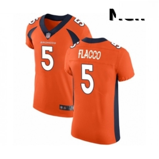 Men Denver Broncos 5 Joe Flacco Orange Team Color Vapor Untouchable Elite Player Football Jersey Men Denver Broncos 5 Joe Flacco Orange Team Color Vapor Untouchable Elite Player Football Jersey