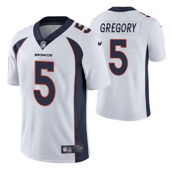 Men Denver Broncos 5 Randy Gregory White Vapor Untouchable Limited Stitched jersey Men Denver Broncos 5 Randy Gregory White Vapor Untouchable Limited Stitched jersey