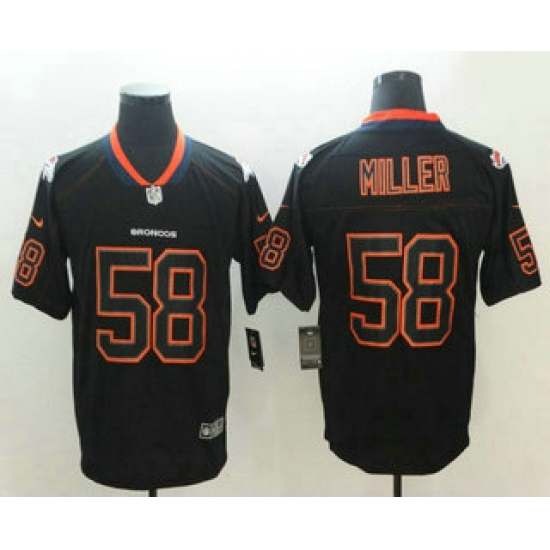 Men Denver Broncos 58 Von Miller 2018 Black Lights Out Color Rush Stitched NFL Nike Limited Jersey Men Denver Broncos 58 Von Miller 2018 Black Lights Out Color Rush Stitched NFL Nike Limited Jersey