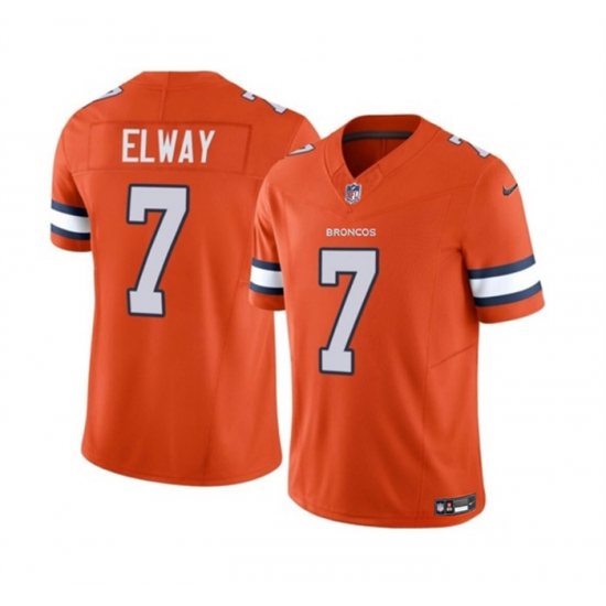Men Denver Broncos 7 John Elway Orange 2023 F U S E Vapor Untouchable Stitched Jersey Men Denver Broncos 7 John Elway Orange 2023 F U S E Vapor Untouchable Stitched Jersey