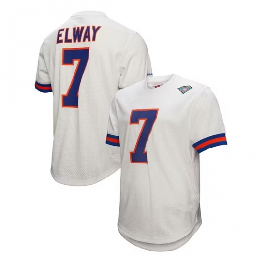 Men Denver Broncos 7 John Elway White Mitchel 26 Ness Stitched Football Jersey Men Denver Broncos 7 John Elway White Mitchel 26 Ness Stitched Football Jersey
