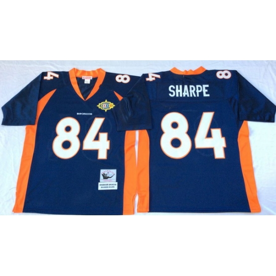 Men Denver Broncos 84 Shannon Sharpe Navy M&N Throwback Jersey Men Denver Broncos 84 Shannon Sharpe Navy M&N Throwback Jersey