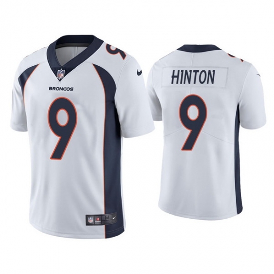 Men Denver Broncos 9 Kendall Hinton White Vapor Untouchable Limited Stitched Jersey Men Denver Broncos 9 Kendall Hinton White Vapor Untouchable Limited Stitched Jersey