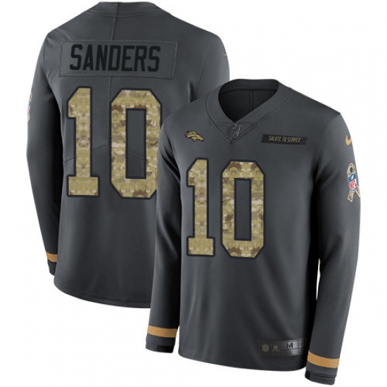 Men Nike Broncos #10 Emmanuel Sanders Anthracite Salute to Service Men Nike Broncos #10 Emmanuel Sanders Anthracite Salute to Service