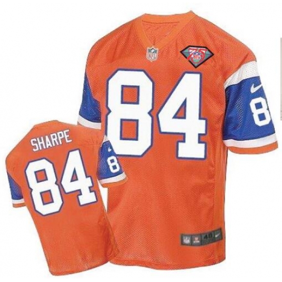Men Nike Broncos #84 Shannon Sharpe Orange Stitched 75TH Anniversay Patch Jersey Men Nike Broncos #84 Shannon Sharpe Orange Stitched 75TH Anniversay Patch Jersey