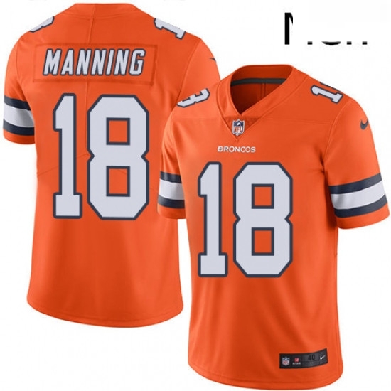 Men Nike Denver Broncos 18 Peyton Manning Elite Orange Rush Vapor Untouchable NFL Jersey Men Nike Denver Broncos 18 Peyton Manning Elite Orange Rush Vapor Untouchable NFL Jersey