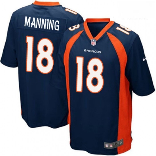 Men Nike Denver Broncos 18 Peyton Manning Game Navy Blue Alternate NFL Jersey Men Nike Denver Broncos 18 Peyton Manning Game Navy Blue Alternate NFL Jersey