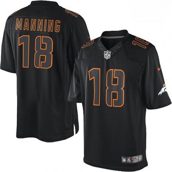 Men Nike Denver Broncos 18 Peyton Manning Limited Black Impact NFL Jersey Men Nike Denver Broncos 18 Peyton Manning Limited Black Impact NFL Jersey