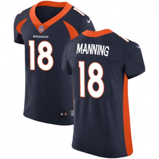 Men Nike Denver Broncos 18 Peyton Manning Navy Blue Alternate Vapor Untouchable Elite Player NFL Jersey Men Nike Denver Broncos 18 Peyton Manning Navy Blue Alternate Vapor Untouchable Elite Player NFL Jersey