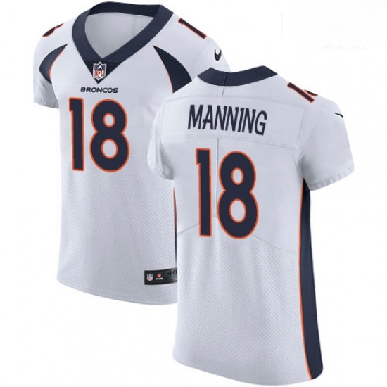 Men Nike Denver Broncos 18 Peyton Manning White Vapor Untouchable Elite Player NFL Jersey Men Nike Denver Broncos 18 Peyton Manning White Vapor Untouchable Elite Player NFL Jersey