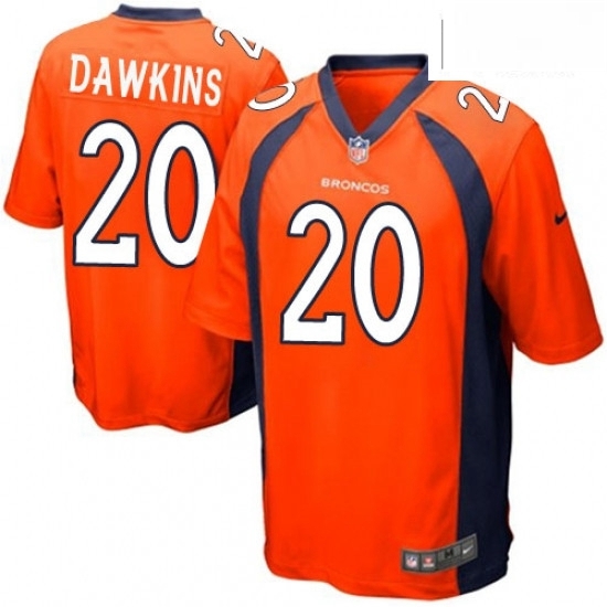 Men Nike Denver Broncos 20 Brian Dawkins Game Orange Team Color NFL Jersey Men Nike Denver Broncos 20 Brian Dawkins Game Orange Team Color NFL Jersey