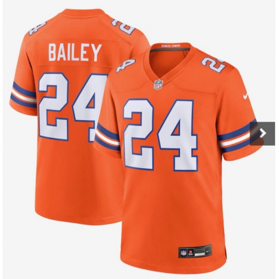 Men Nike Denver Broncos #24 Champ Bailey Orange F U S E Stitch NFL Jersey Men Nike Denver Broncos #24 Champ Bailey Orange F U S E Stitch NFL Jersey