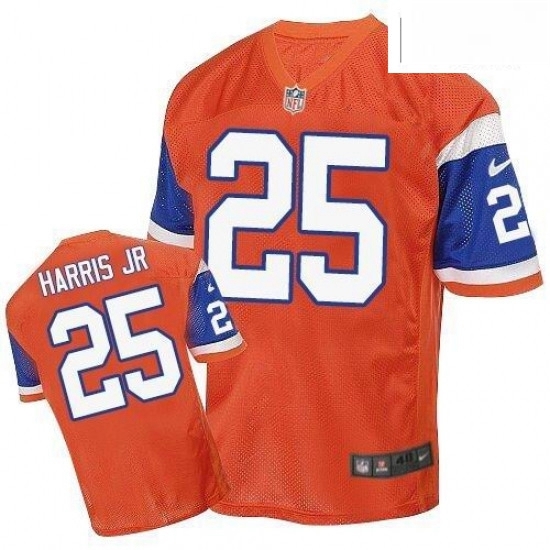 Men Nike Denver Broncos 25 Chris Harris Jr Elite Orange Throwback NFL Jersey Men Nike Denver Broncos 25 Chris Harris Jr Elite Orange Throwback NFL Jersey