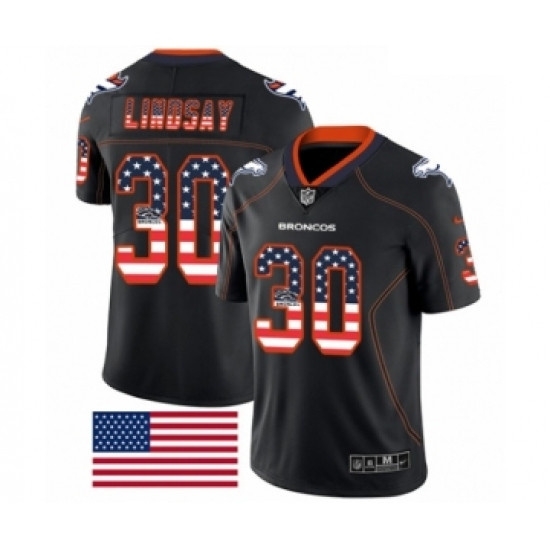 Men Nike Denver Broncos 30 Phillip Lindsay Limited Black Rush USA Flag NFL Jersey Men Nike Denver Broncos 30 Phillip Lindsay Limited Black Rush USA Flag NFL Jersey