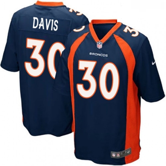 Men Nike Denver Broncos 30 Terrell Davis Game Navy Blue Alternate NFL Jersey Men Nike Denver Broncos 30 Terrell Davis Game Navy Blue Alternate NFL Jersey