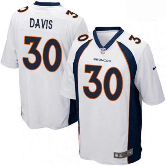 Men Nike Denver Broncos 30 Terrell Davis Game White NFL Jersey Men Nike Denver Broncos 30 Terrell Davis Game White NFL Jersey